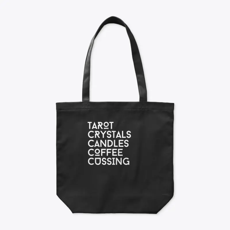 Tarot/Crystals/Candles/Coffee/Cuss (Wh)